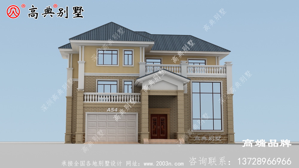 農村三層自建樓房歐式別墅