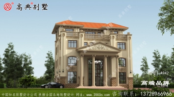 四層簡歐式古典鄉村別墅，占地194平