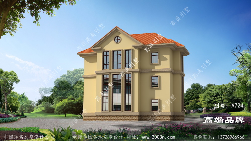 回農村建設三層小房子外觀也要大氣好看。
