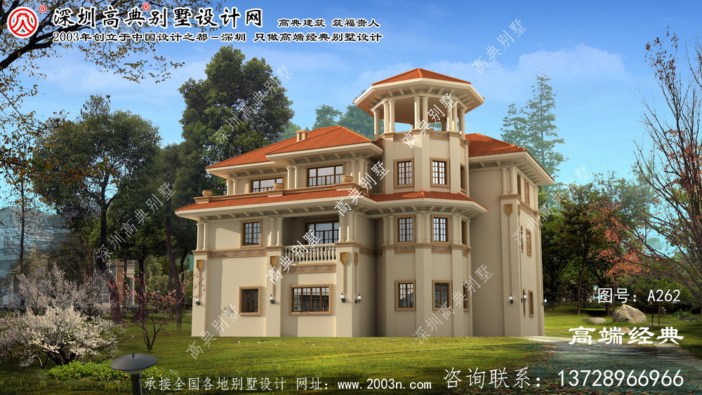 宿遷市實用又美觀的意大利風格三層別墅