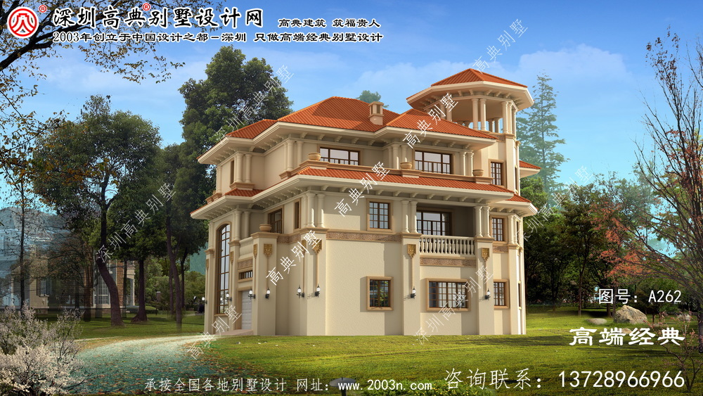 宿遷市實用又美觀的意大利風格三層別墅