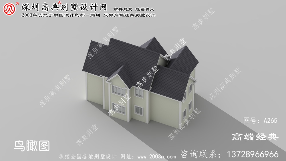 上海市莊重有質感的美式風格二層別墅設計圖