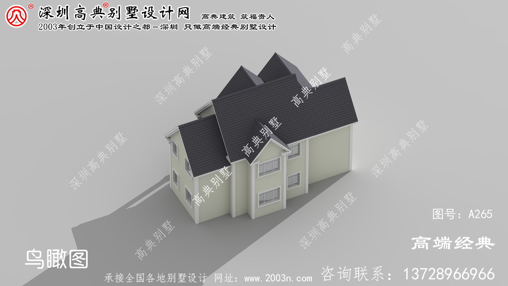 上海市莊重有質感的美式風格二層別墅設計圖