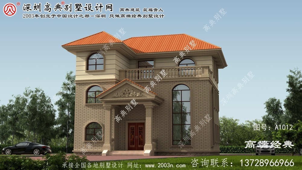 高青縣歐式三層別墅設計圖