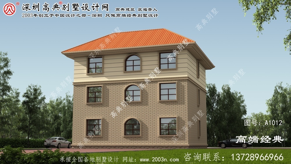 高青縣歐式三層別墅設計圖