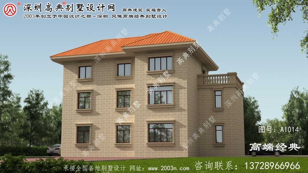 滕州市豪華三層別墅外觀圖