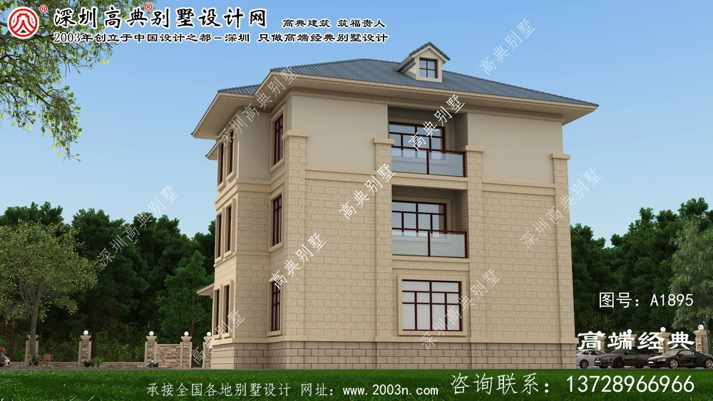 方山縣新農村二層小別墅設計圖紙