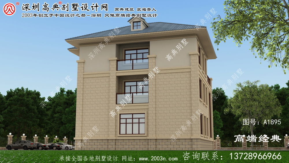 方山縣新農村二層小別墅設計圖紙