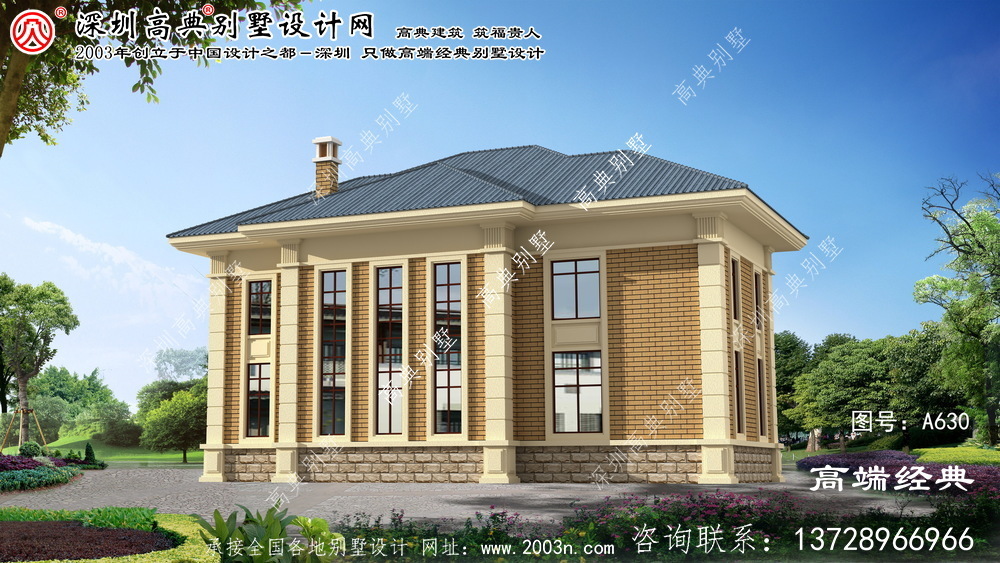 上街區經典別墅設計圖紙