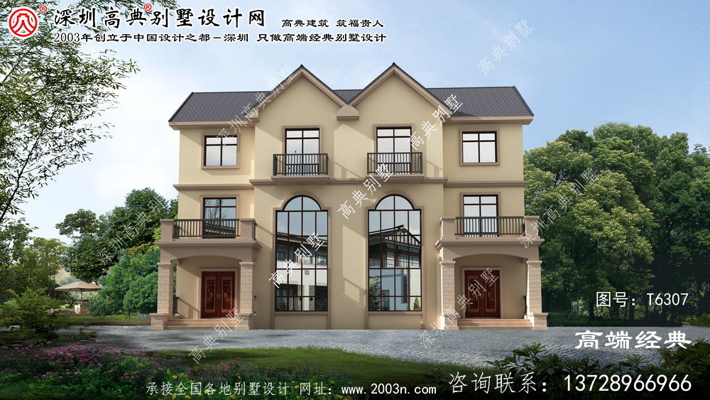 西南地區雙拼復式別墅施工圖	