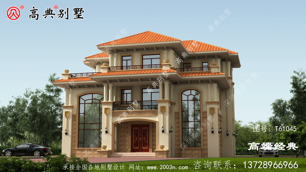 金沙縣農村復式三層別墅外觀圖