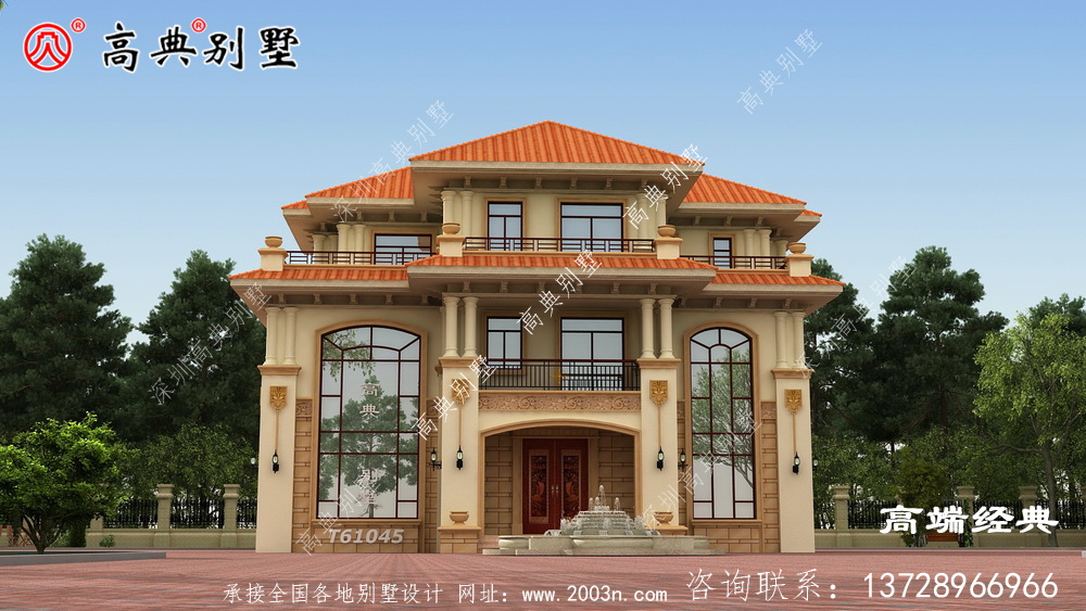 金沙縣農村復式三層別墅外觀圖