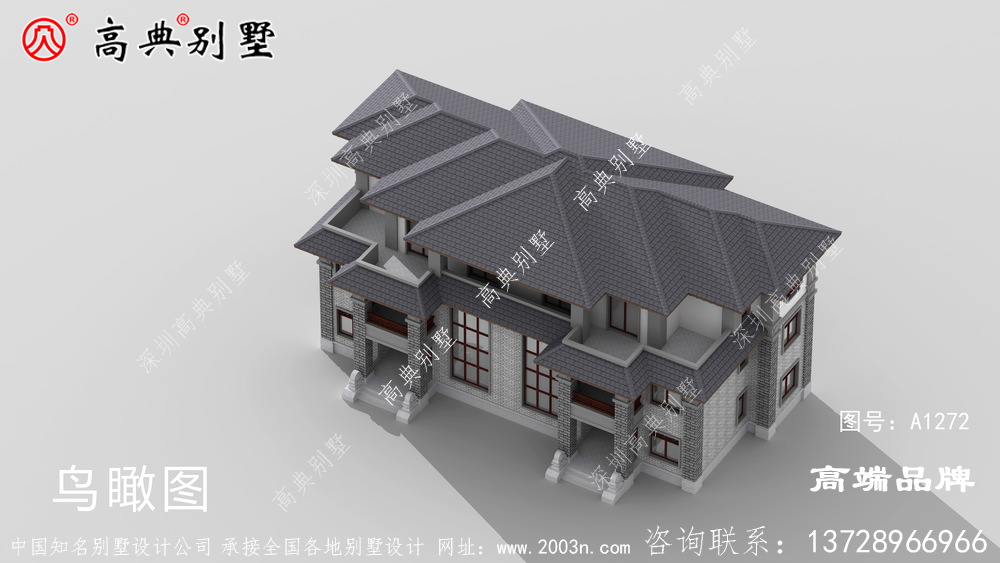 兩層半雙拼別墅建筑設計圖本方案整體設計非常協調