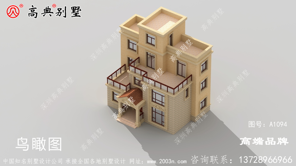 農(nóng)村別墅建筑靚麗的外觀，讓人看一眼就喜歡。