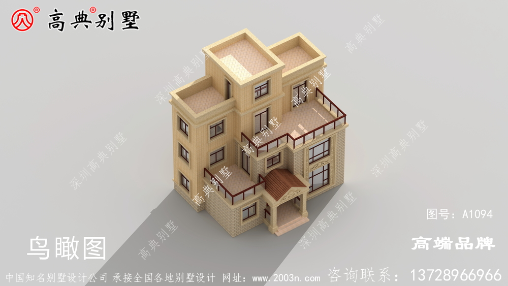 農(nóng)村別墅建筑靚麗的外觀，讓人看一眼就喜歡。