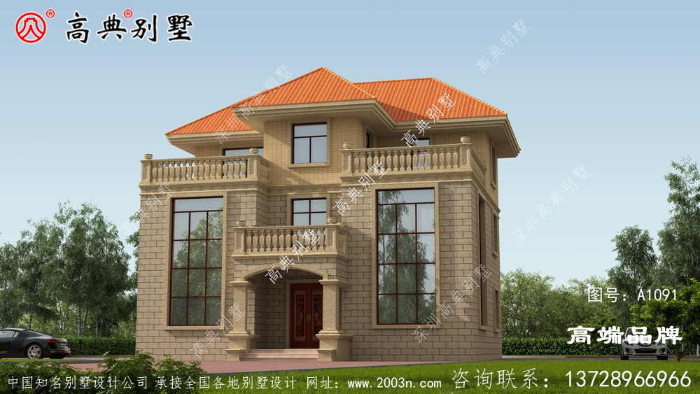 農(nóng)村三層小別墅設(shè)計滿足家人居住需求