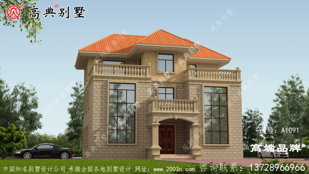 農(nóng)村三層小別墅設(shè)計滿足家人居住需求