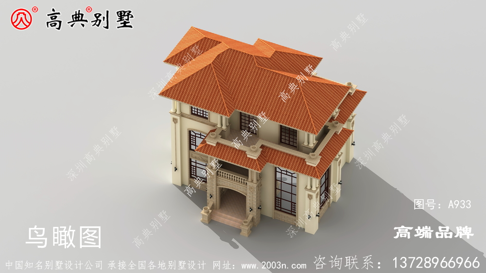 三層農(nóng)村別墅設(shè)計(jì)越看越耐看，布局巧妙 	