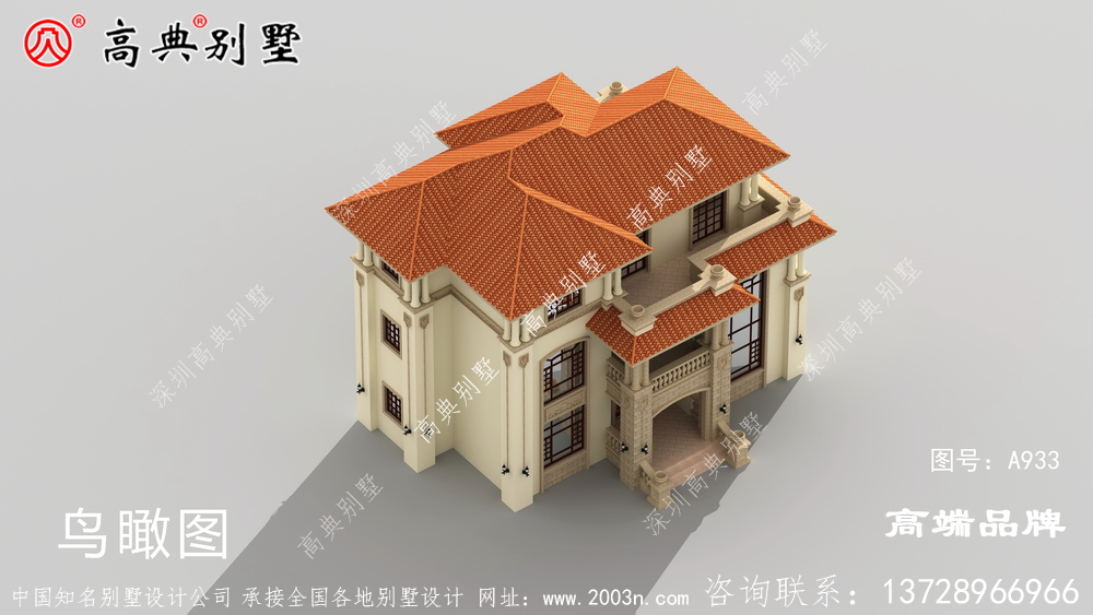 三層農(nóng)村別墅設(shè)計(jì)越看越耐看，布局巧妙 	