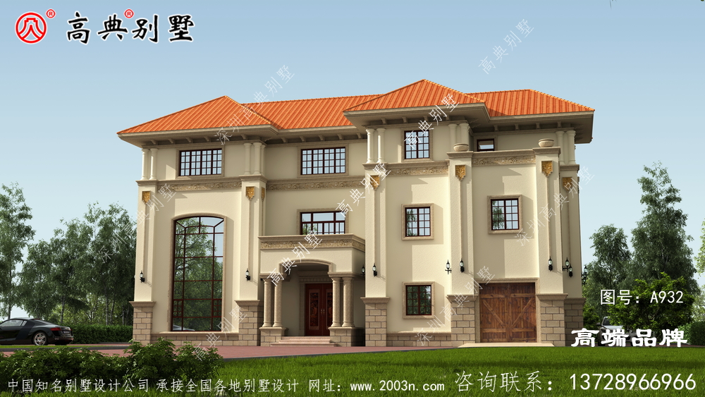 三層農(nóng)村別墅設(shè)計(jì)美麗浪漫 ，外觀美麗