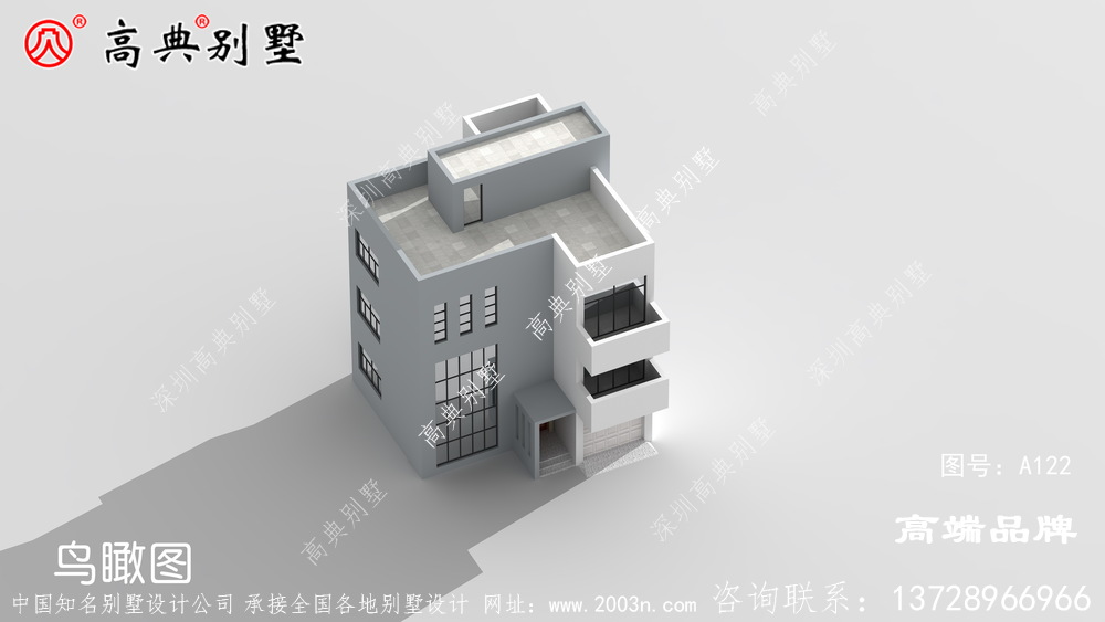 農村三層房屋設計圖紙整體色調十分和諧