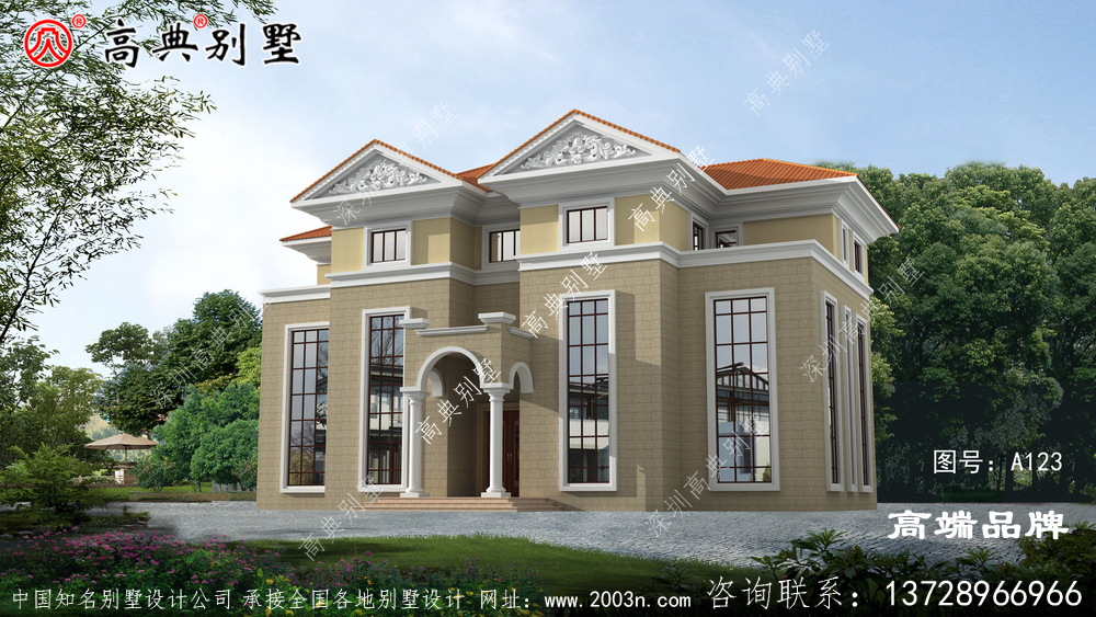 農村自建房屋設計圖紙讓外觀更顯大氣，歐式感十足
