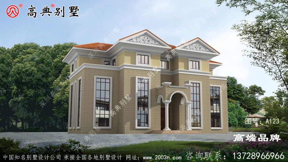 農村自建房屋設計圖紙讓外觀更顯大氣，歐式感十足
