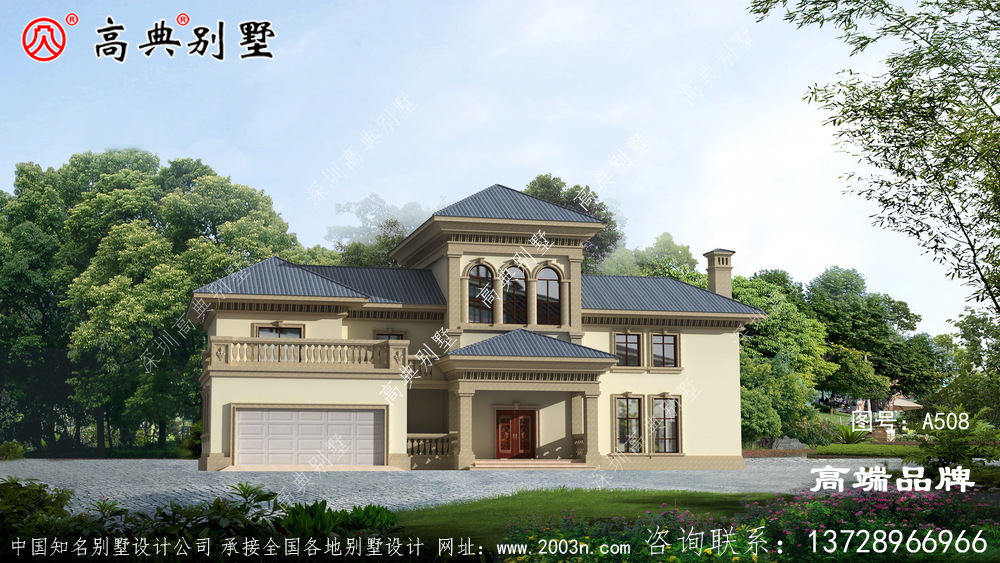 農村樓房設計整個建筑呈現出莊嚴之感