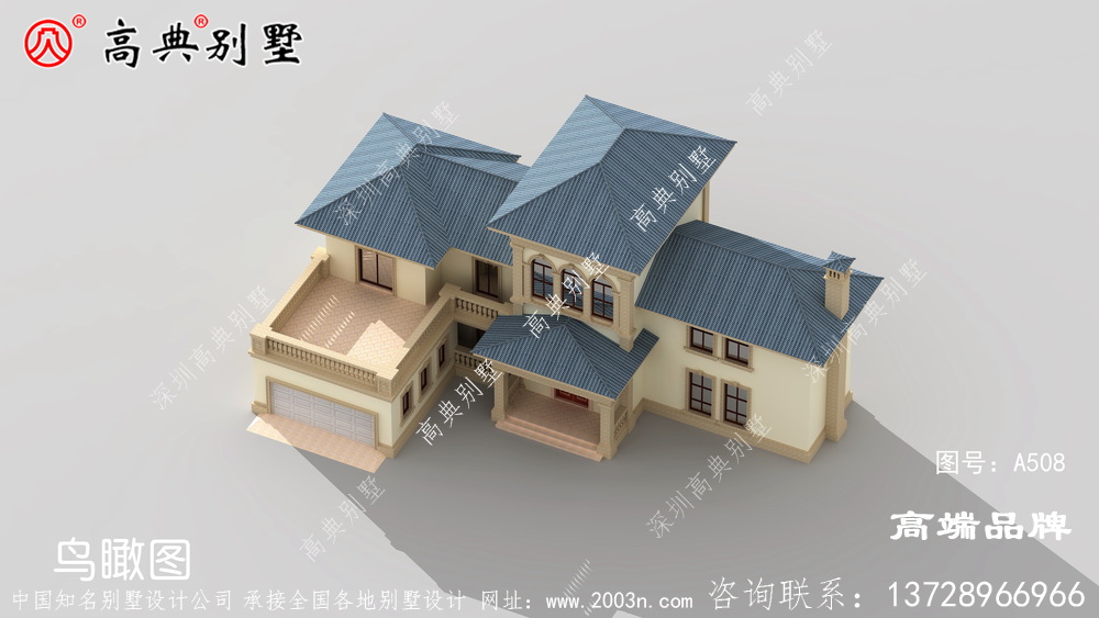農村樓房設計整個建筑呈現出莊嚴之感