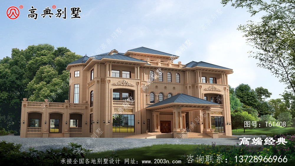 外觀別墅效果圖氣質典雅，如詩如畫	