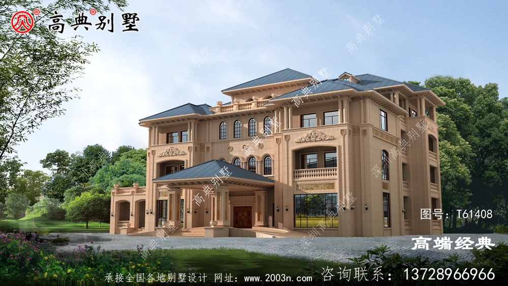 外觀別墅效果圖氣質典雅，如詩如畫	