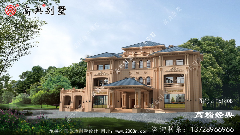 外觀別墅效果圖氣質典雅，如詩如畫	