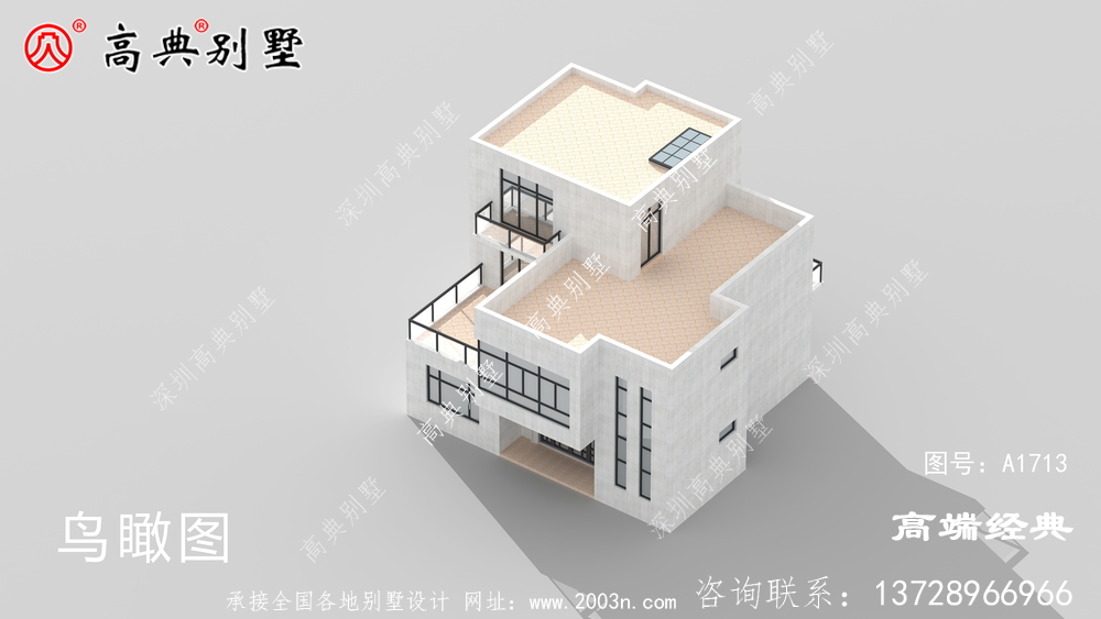 冷色調的復式三層現代住宅別有一番風味