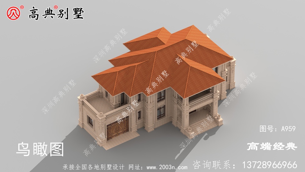 歐式兩層大戶型別墅，整體顯得簡潔大方
