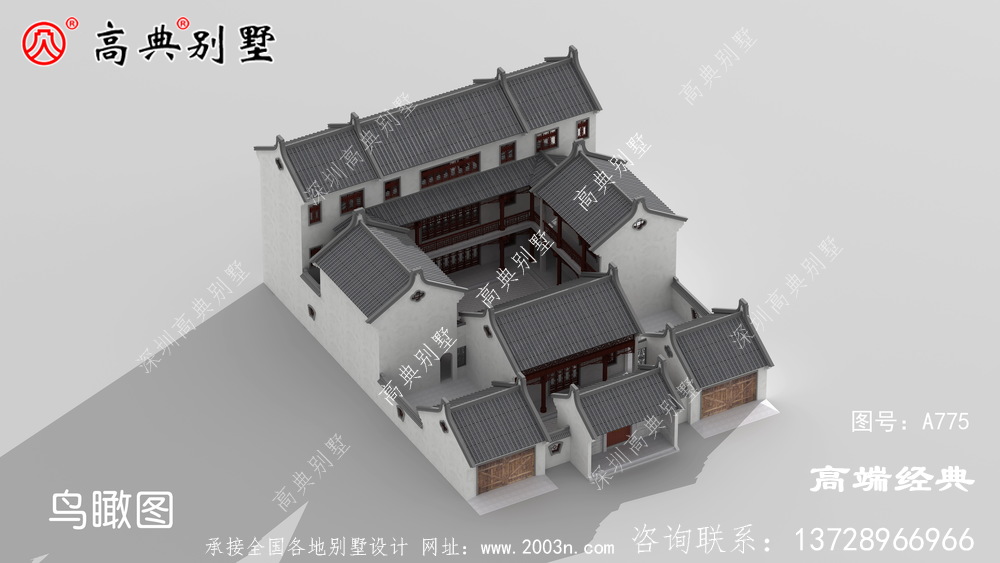 中式庭院別墅戶型圖整體設(shè)計(jì)別致漂亮