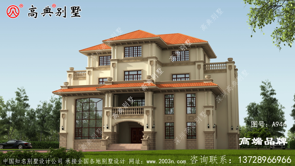 一種比較容易讓人接受的風格的別墅戶型圖