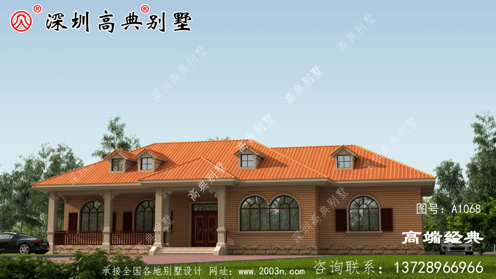 一層小別墅門面23.4米X深度13.2米，時(shí)尚實(shí)用，25萬建成！