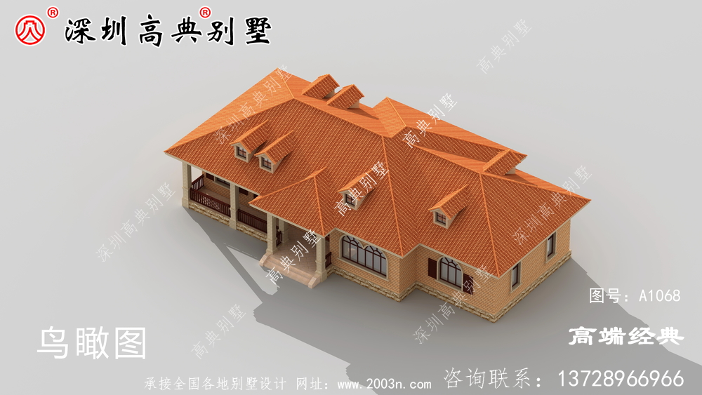 一層小別墅門面23.4米X深度13.2米，時(shí)尚實(shí)用，25萬建成！