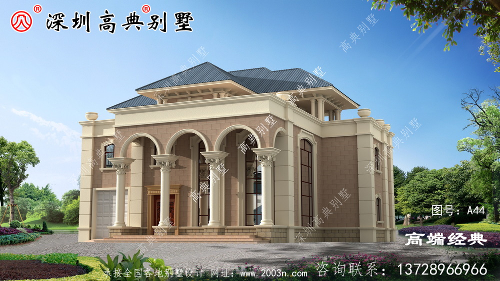 三樓別墅農村自營住宅設計圖，外觀美觀，功能齊全。