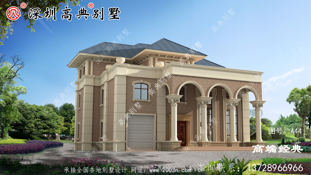 三樓別墅農村自營住宅設計圖，外觀美觀，功能齊全。