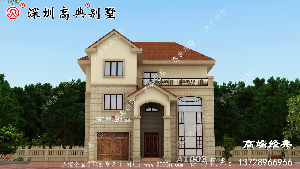 農村建房別墅159平方米設計圖，外觀時尚流行