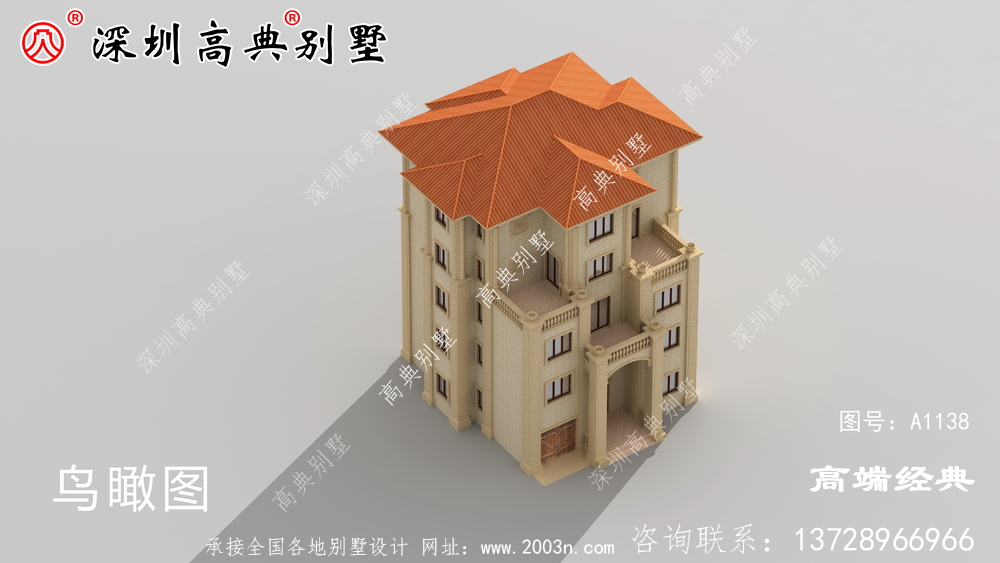 歐式五層大別墅，看上去氣質就不同凡響。