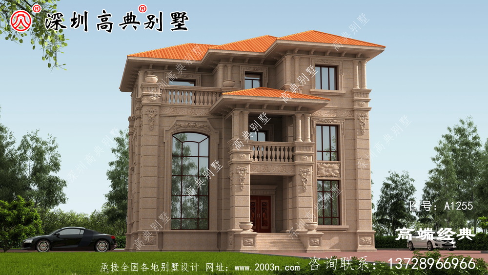 農村二樓半別墅片設計圖，建造這樣的二樓半別墅，村民們都稱贊眼光好。
