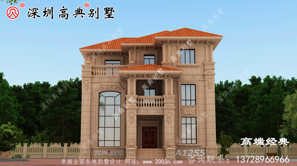 農村二樓半別墅片設計圖，建造這樣的二樓半別墅，村民們都稱贊眼光好。