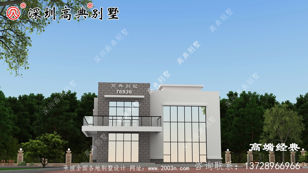廣東鄉村自建房圖，簡潔大氣，想低調都不行。