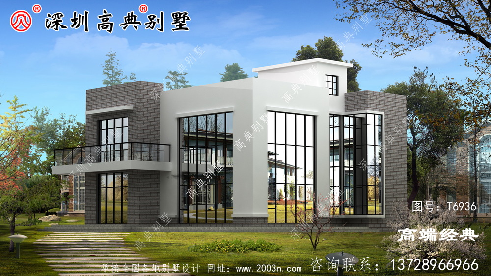 廣東鄉村自建房圖，簡潔大氣，想低調都不行。
