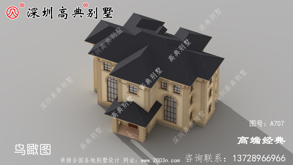 這樣的二層別墅，建起來很有排面，適合農村建造