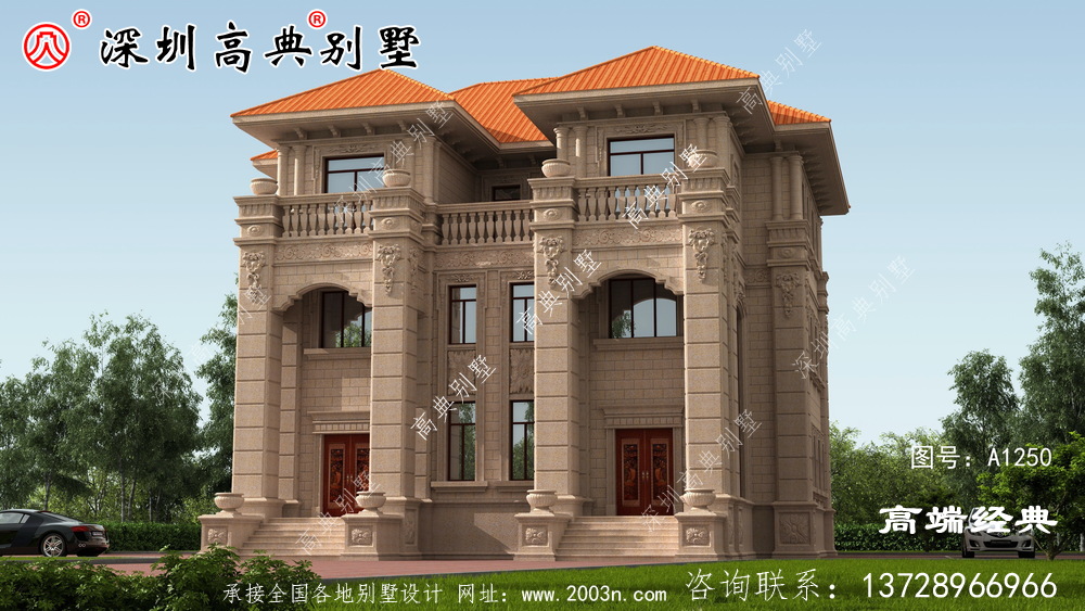 農村三層自建房效果圖，經濟實用，保證讓你眼前一亮