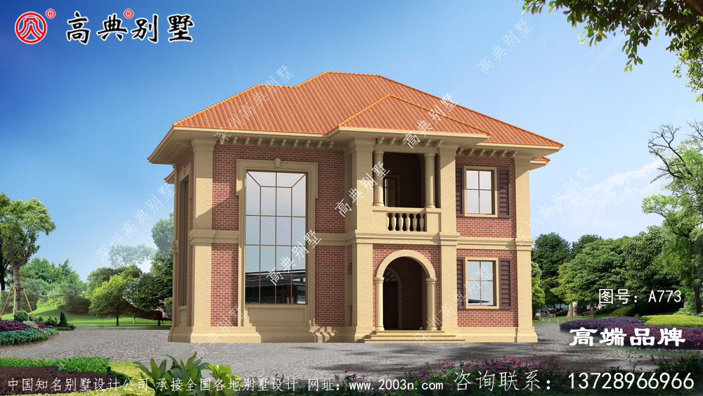 農村建房選簡歐兩層戶型圖，最實用劃算了