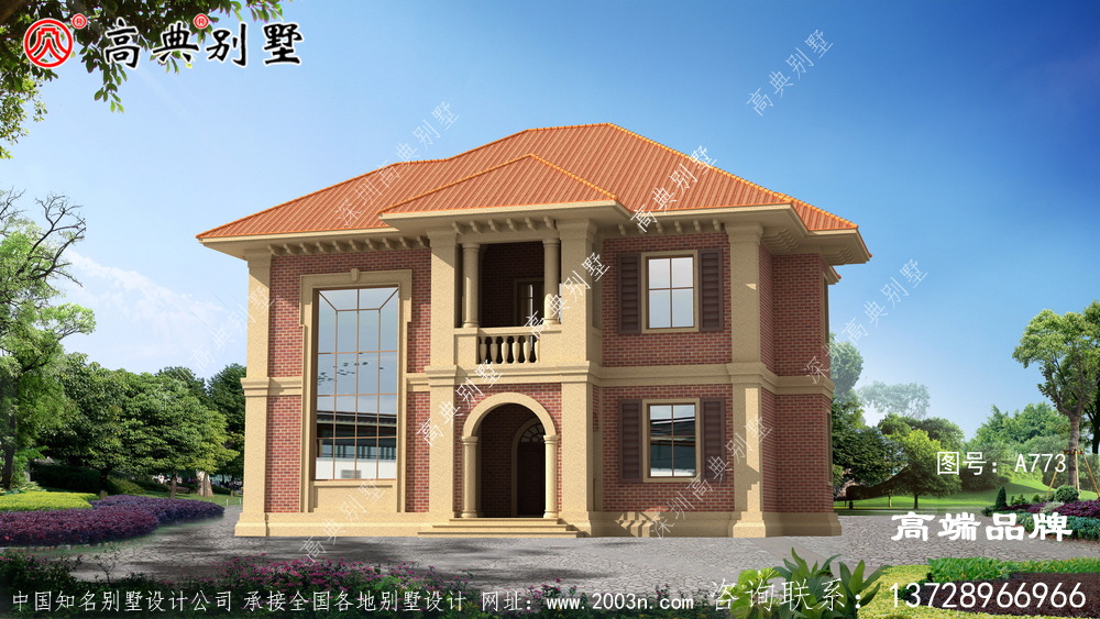 農村建房選簡歐兩層戶型圖，最實用劃算了